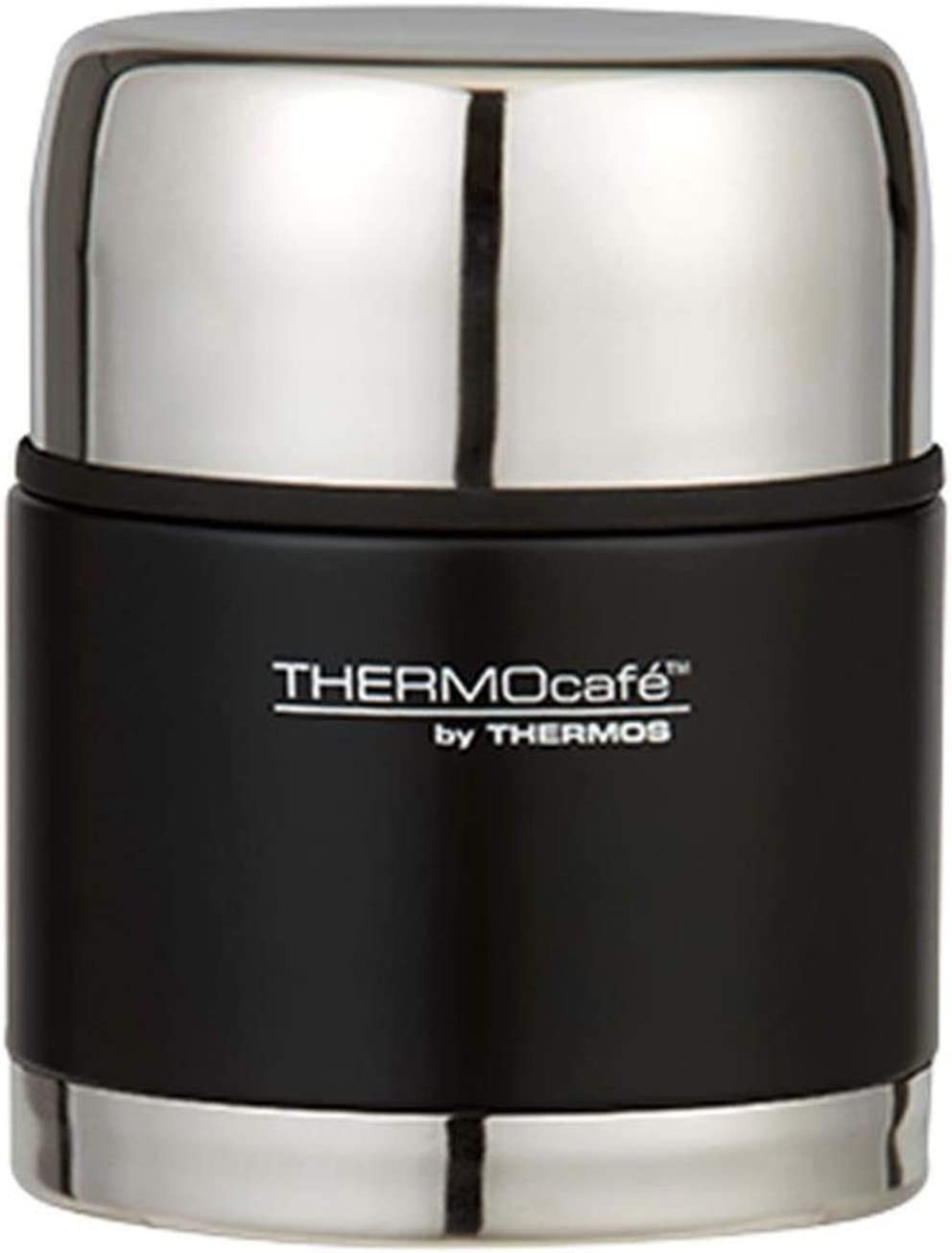 Thermocafe by Thermos Vacuum Insulated Stainless Steel Food Jar, 500Ml, Matte Black, TV500BLK6AUS