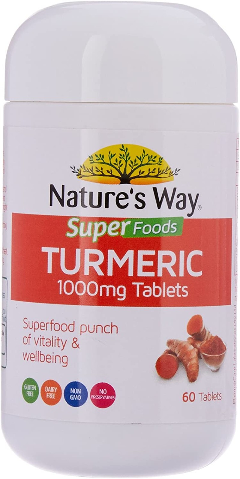 Nature’S Way Super Foods Turmeric Tablets, 1000Mg, 0.1 Kilograms