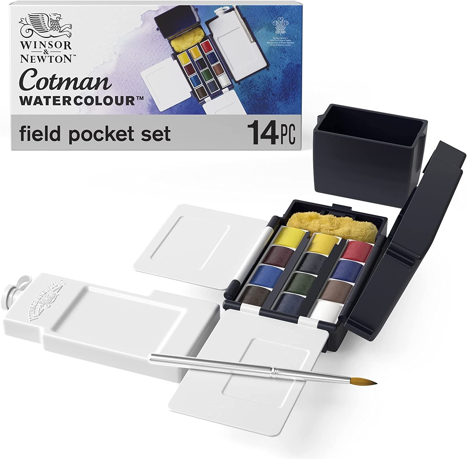 Winsor & Newton Cotman Water Color Field Box Set of 12 Half Pans