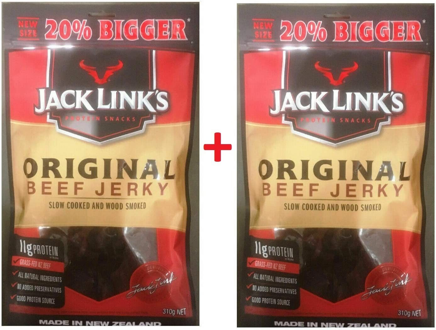 2X 310G Jack Link’S Original Beef Jerky 620G Made in New Zealand -The Jumbo Pack