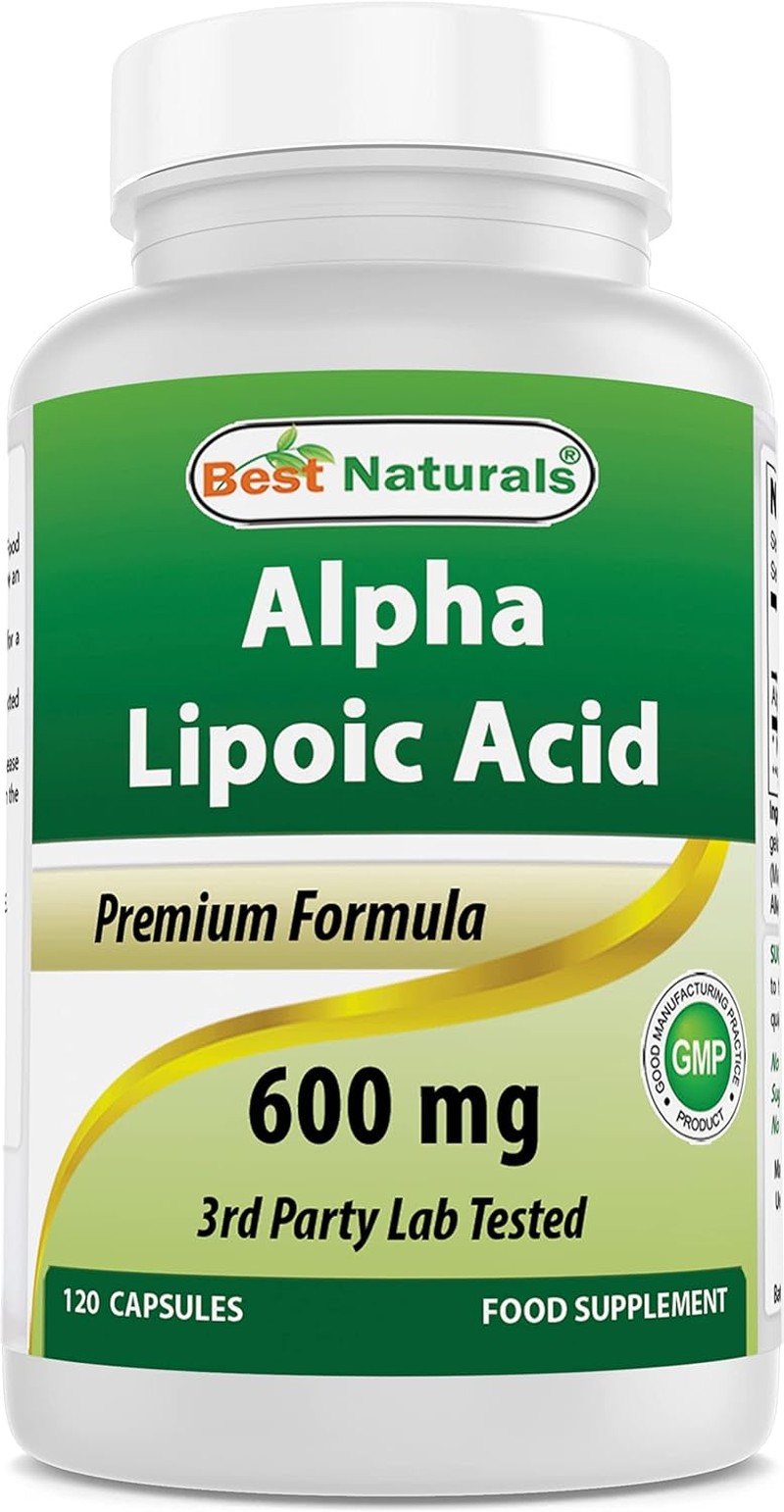 Best Naturals Alpha Liopic Acid 600 Mg 120 Count – ALA Alpha Lipoic Acid Powerful Antioxidant