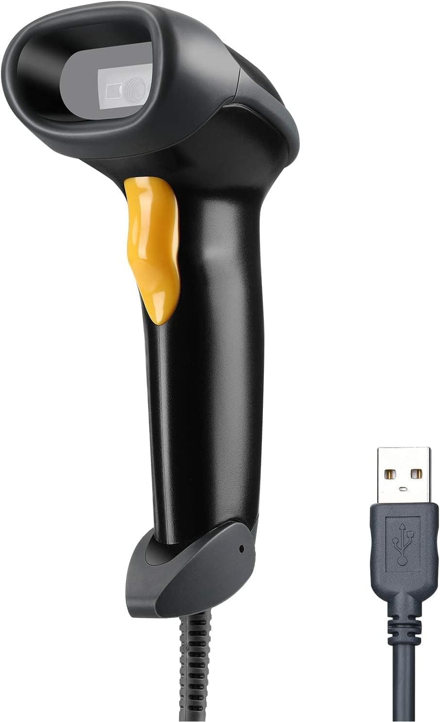 Eyoyo Handheld USB 2D Barcode Scanner, Wired Automatic QR Code Scanner PDF417 Data Matrix Bar Code Reader with Long USB Cable for Mobile Payment, Convenience Store, Supermarket, Warehouse…